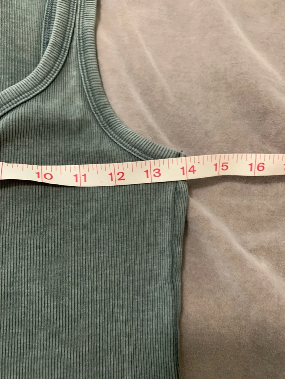 aerie Ribbed Henley Tank - Seafoam Green - Picture 5 of 6